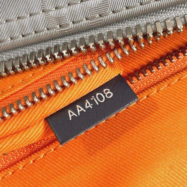 Pre Owned Louis Vuitton Monogram Satellite Keepall Bandouliere 50 Leather Canvas Boston Bag Silver