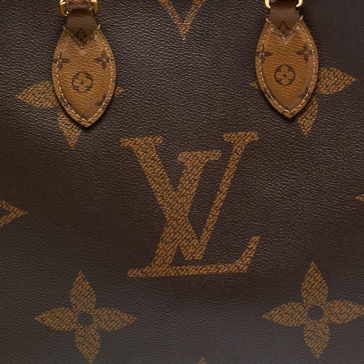 Pre Owned Louis Vuitton OnTheGo MM Monogram Reverse Giant Canvas Bag