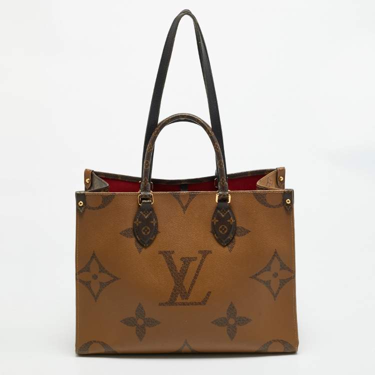 Pre Owned Louis Vuitton OnTheGo MM Monogram Reverse Giant Canvas Bag
