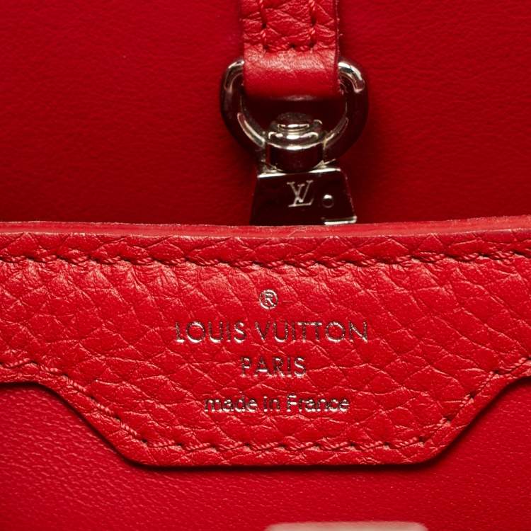 مملوكة مسبقًا Louis Vuitton Capucines PM Rubis Taurillon Leather Top Handle Bag