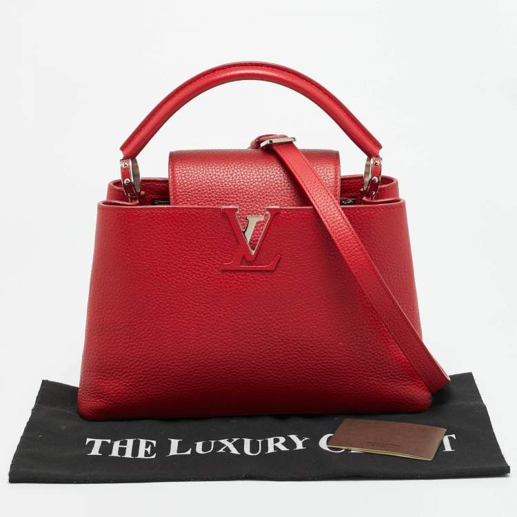 مملوكة مسبقًا Louis Vuitton Capucines PM Rubis Taurillon Leather Top Handle Bag