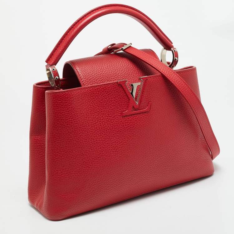 مملوكة مسبقًا Louis Vuitton Capucines PM Rubis Taurillon Leather Top Handle Bag