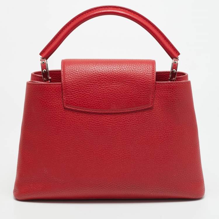 مملوكة مسبقًا Louis Vuitton Capucines PM Rubis Taurillon Leather Top Handle Bag