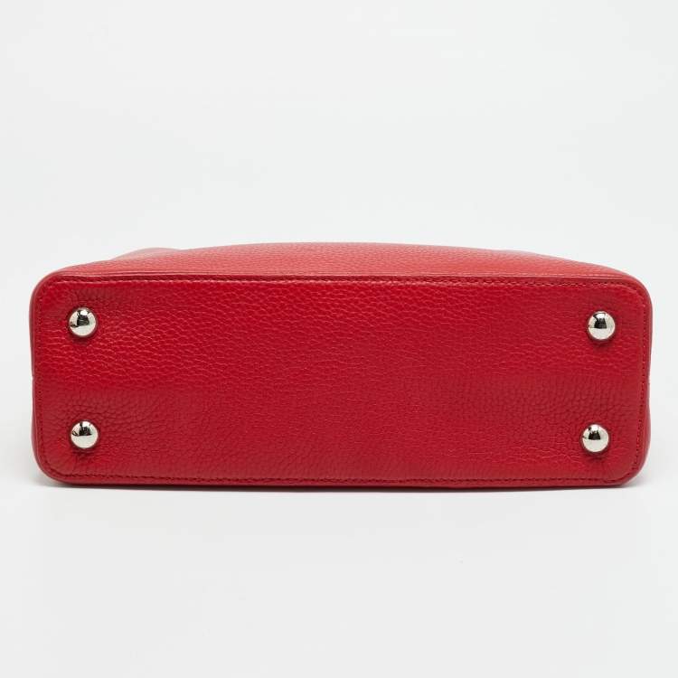 مملوكة مسبقًا Louis Vuitton Capucines PM Rubis Taurillon Leather Top Handle Bag