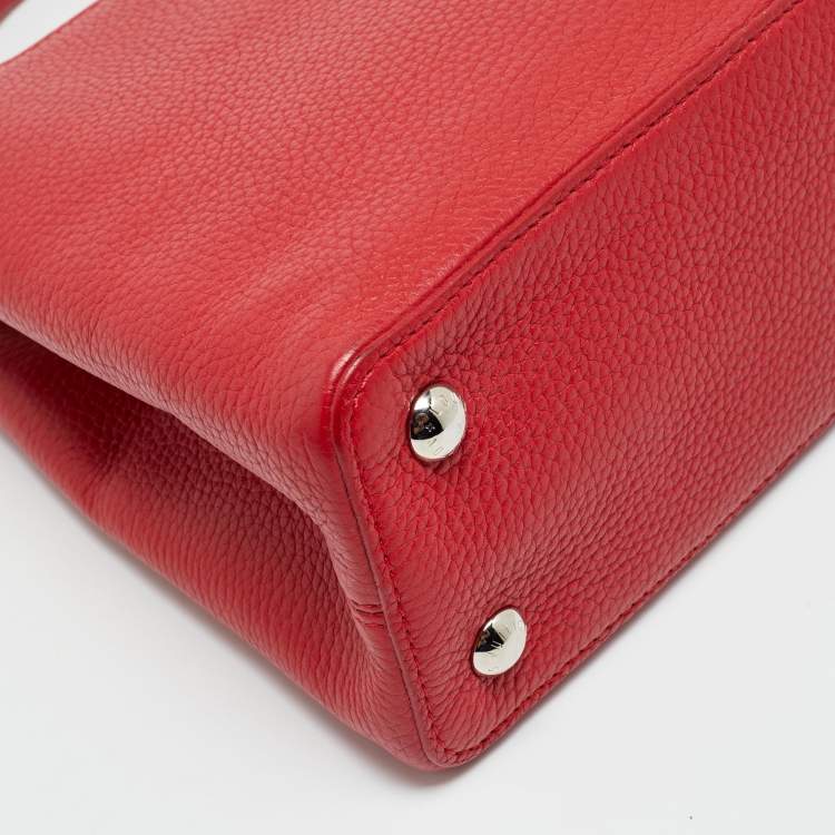 مملوكة مسبقًا Louis Vuitton Capucines PM Rubis Taurillon Leather Top Handle Bag