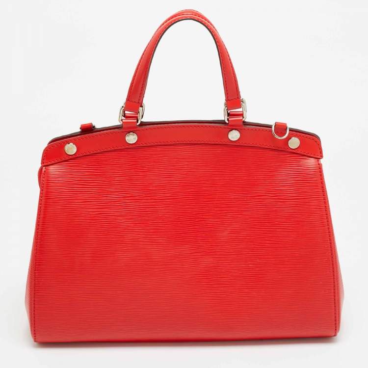 Pre Owned Louis Vuitton Brea MM Coquelicot Epi Leather Bag