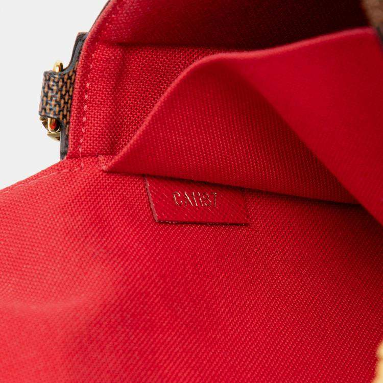 Pre Owned Louis Vuitton Brown Damier Ebene Pochette Felicie