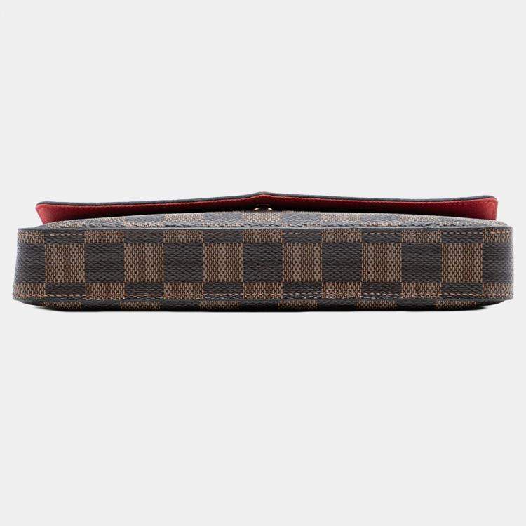 Pre Owned Louis Vuitton Brown Damier Ebene Pochette Felicie