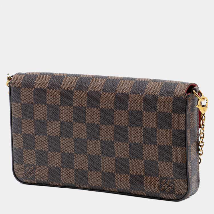 Pre Owned Louis Vuitton Brown Damier Ebene Pochette Felicie