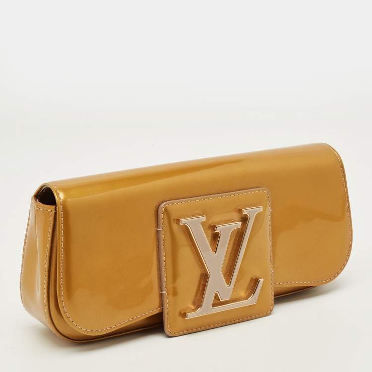 Pre Owned Louis Vuitton Sobe Rose Florentine Vernis Clutch