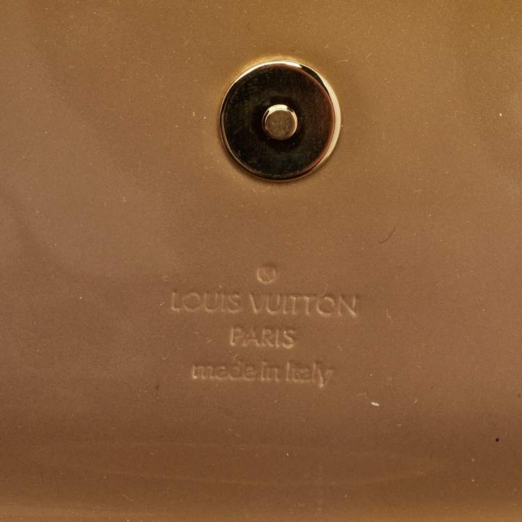 Pre Owned Louis Vuitton Sobe Rose Florentine Vernis Clutch