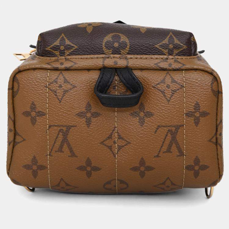 Pre Owned Louis Vuitton 2017 Reverse Monogram Mini Palm Spring with 2 straps