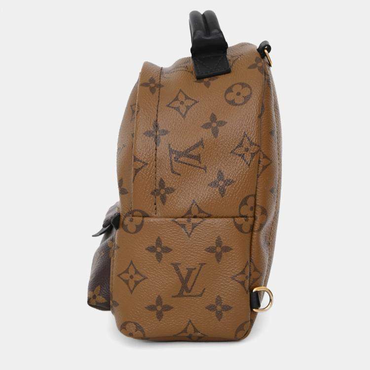 Pre Owned Louis Vuitton 2017 Reverse Monogram Mini Palm Spring with 2 straps
