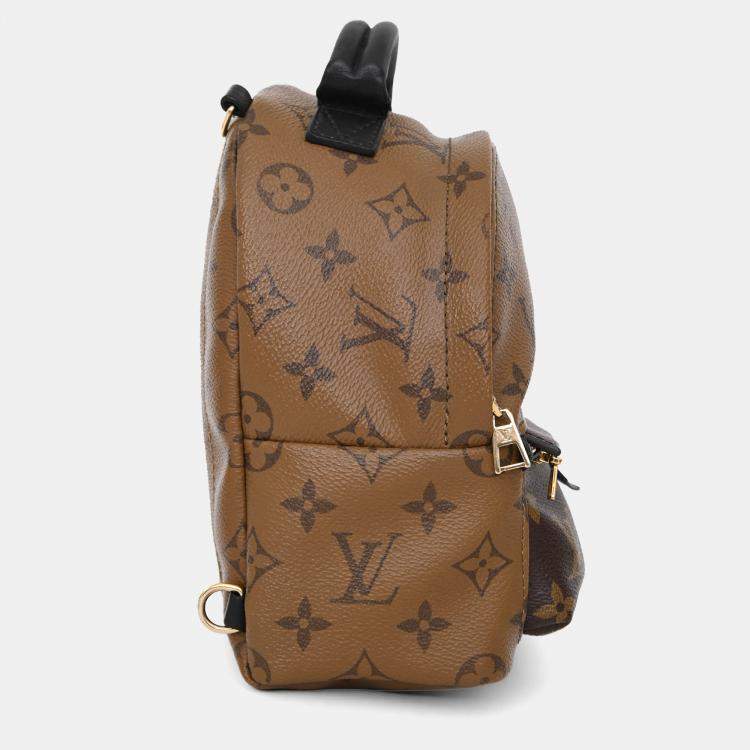 Pre Owned Louis Vuitton 2017 Reverse Monogram Mini Palm Spring with 2 straps