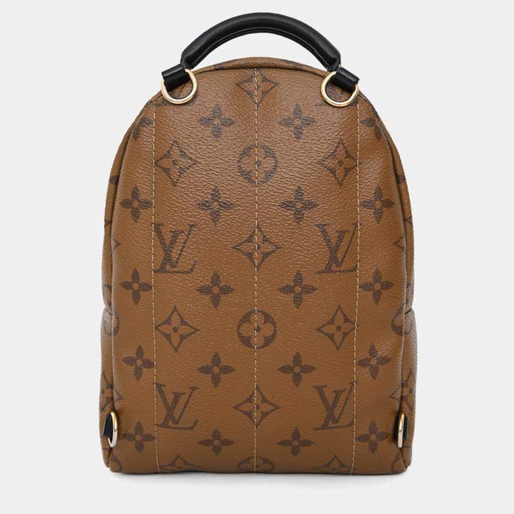 Pre Owned Louis Vuitton 2017 Reverse Monogram Mini Palm Spring with 2 straps