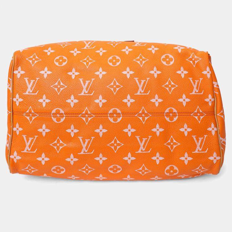 Pre Owned Louis Vuitton VIA Orange Monogram Leather Speedy P9 Bandouliere 40