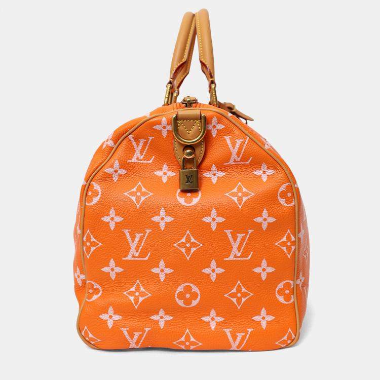 Pre Owned Louis Vuitton VIA Orange Monogram Leather Speedy P9 Bandouliere 40