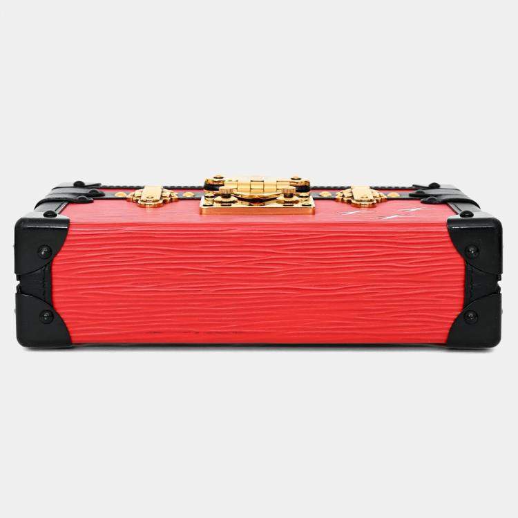 Pre Owned Louis Vuitton Red Epi Leather 'Petit Malle' with Strap