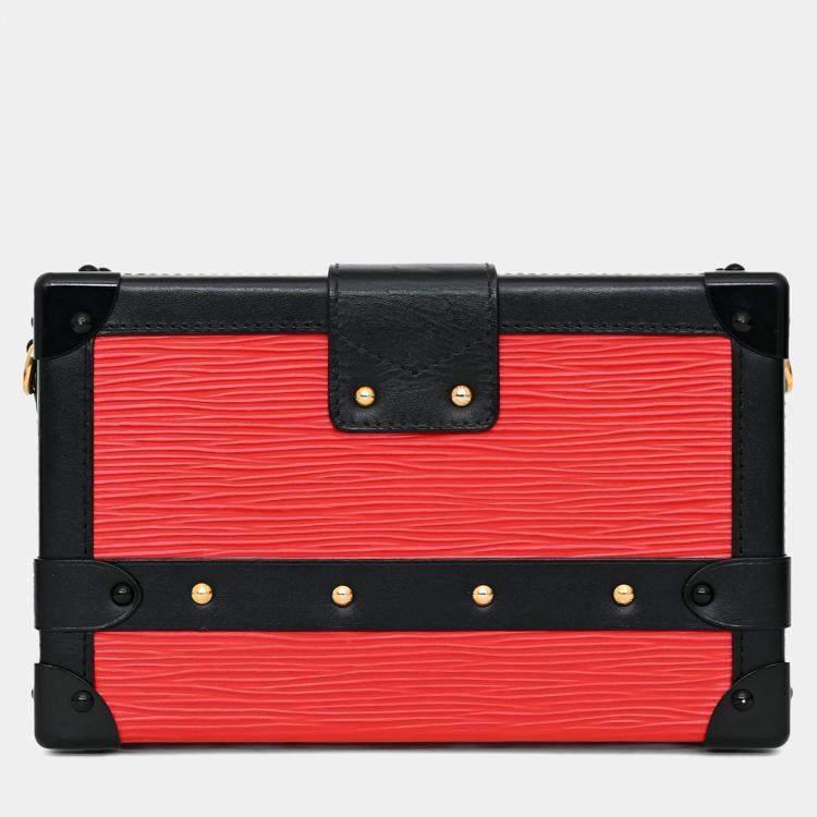 Pre Owned Louis Vuitton Red Epi Leather 'Petit Malle' with Strap