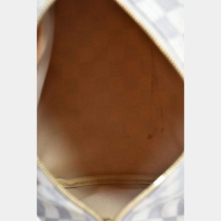 Pre Owned Louis Vuitton 2014 Damier Azur Speedy 25 Top Handle