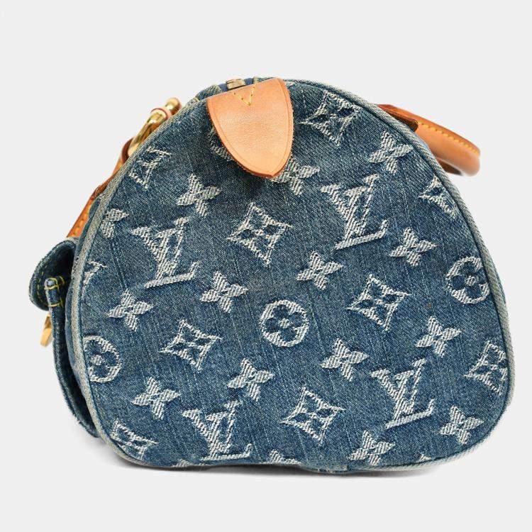 Pre Owned Louis Vuitton 2005 Denim Neo Speedy Top Handle