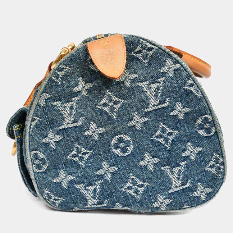 Pre Owned Louis Vuitton 2005 Denim Neo Speedy Top Handle