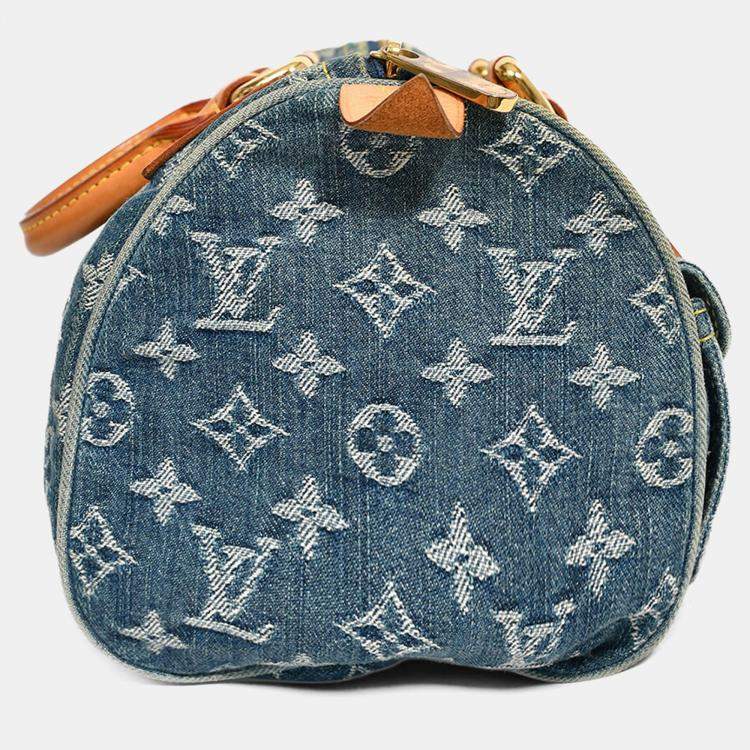 Pre Owned Louis Vuitton 2005 Denim Neo Speedy Top Handle