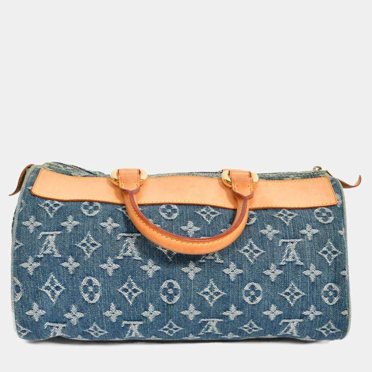 Pre Owned Louis Vuitton 2005 Denim Neo Speedy Top Handle