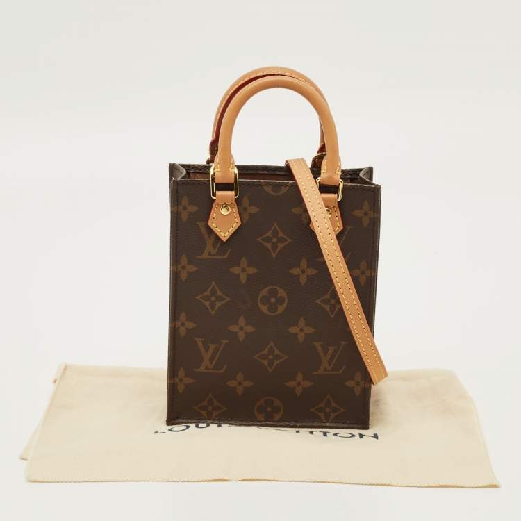Pre Owned Louis Vuitton Petit Sac Plat Monogram Canvas Bag