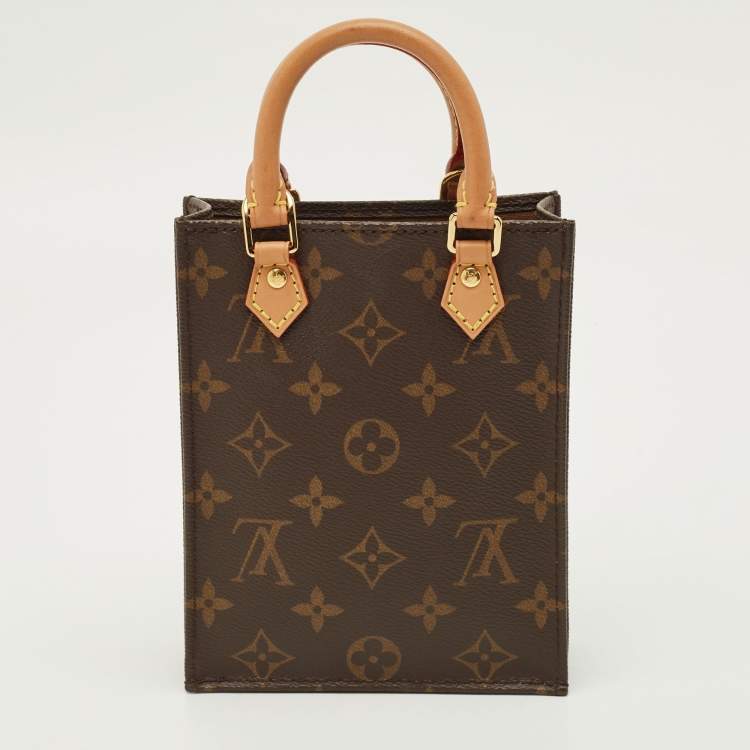 Pre Owned Louis Vuitton Petit Sac Plat Monogram Canvas Bag
