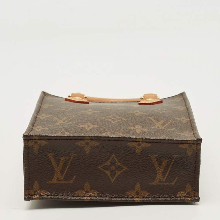 Pre Owned Louis Vuitton Petit Sac Plat Monogram Canvas Bag