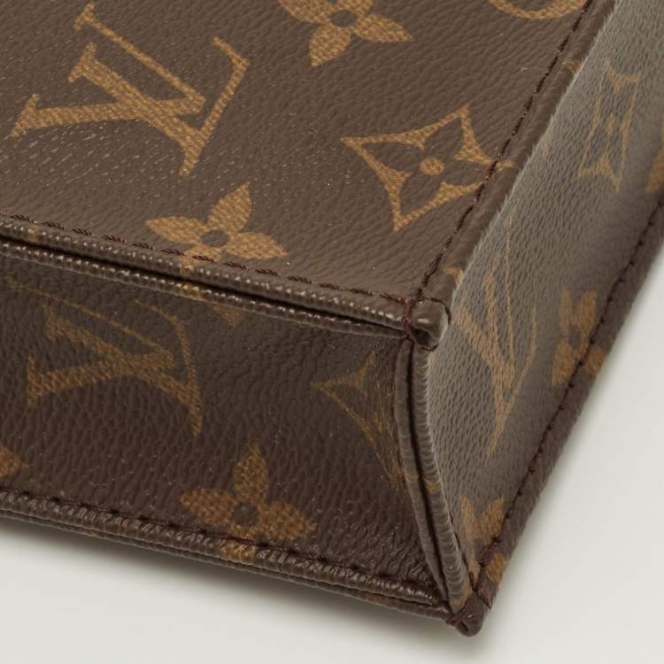 Pre Owned Louis Vuitton Petit Sac Plat Monogram Canvas Bag