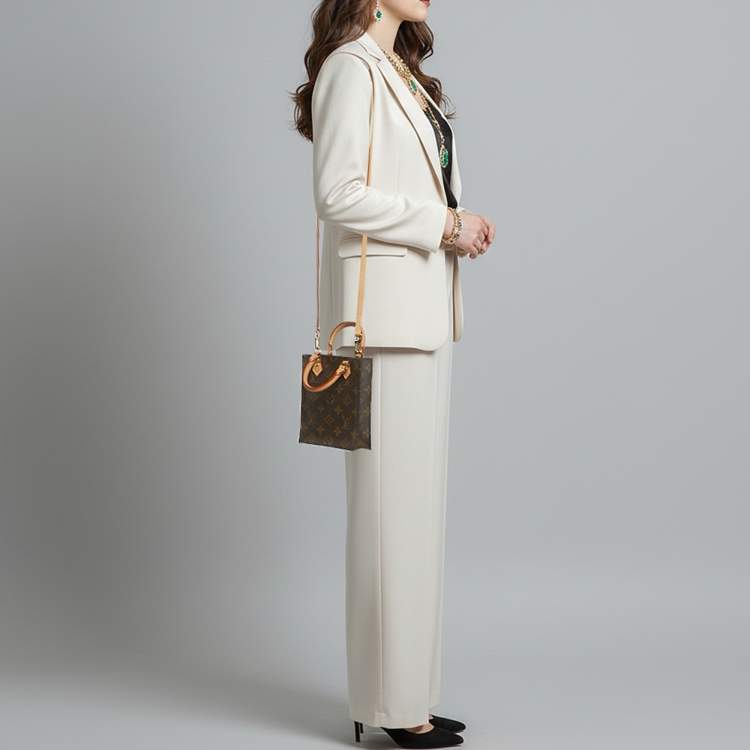 Pre Owned Louis Vuitton Petit Sac Plat Monogram Canvas Bag