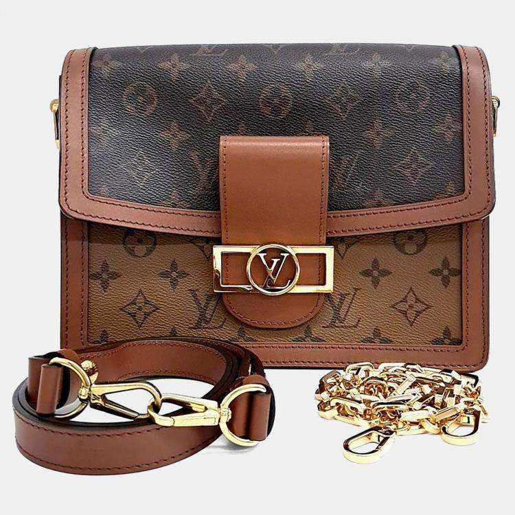 Pre Owned Louis Vuitton Brown PVC Dauphine Mm