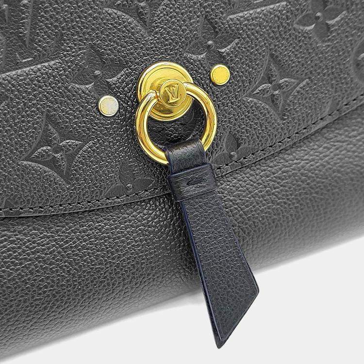 مملوكة مسبقًا Louis Vuitton Navy Blue Leather Empreinte Blanche Mm