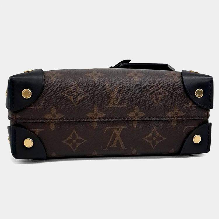 Pre Owned Louis Vuitton Brown PVC Monogram Petite Malle Souffle