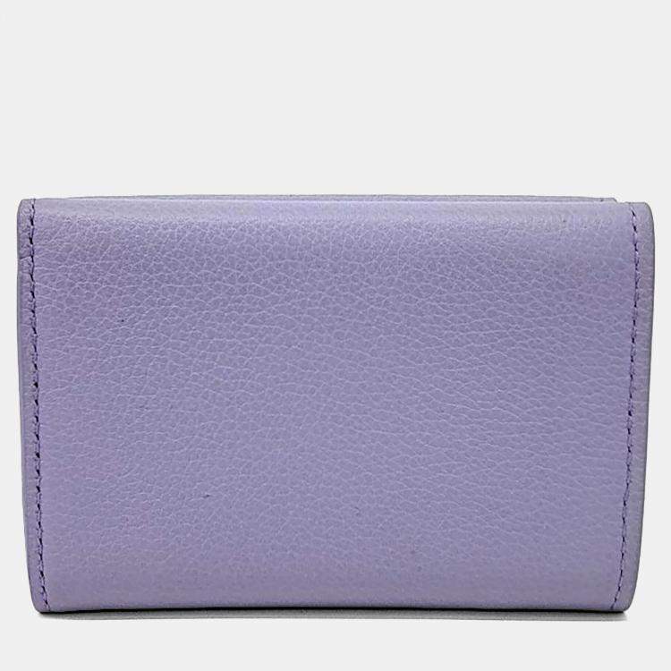 Pre Owned Louis Vuitton Purple Leather Valentine'S Day Lockmini Wallet