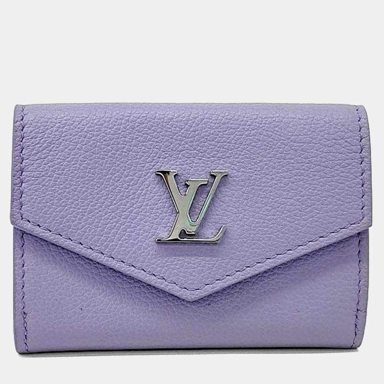 Pre Owned Louis Vuitton Purple Leather Valentine'S Day Lockmini Wallet
