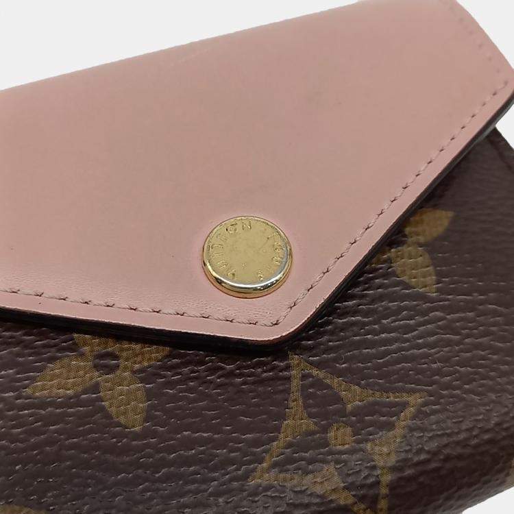 Pre Owned Louis Vuitton Brown Coated Canvas and Leather Zoe Wallet