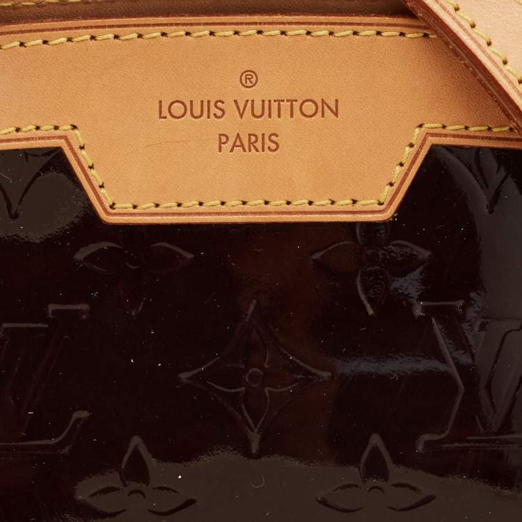 Pre Owned Louis Vuitton Brea MM Amarante Monogram Vernis Bag