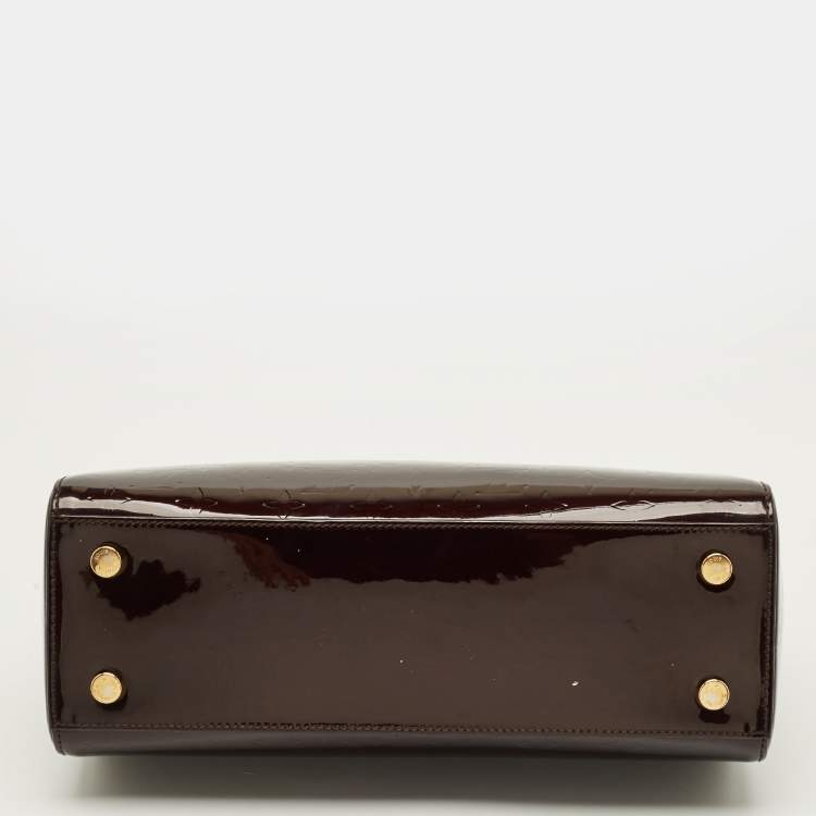 Pre Owned Louis Vuitton Brea MM Amarante Monogram Vernis Bag