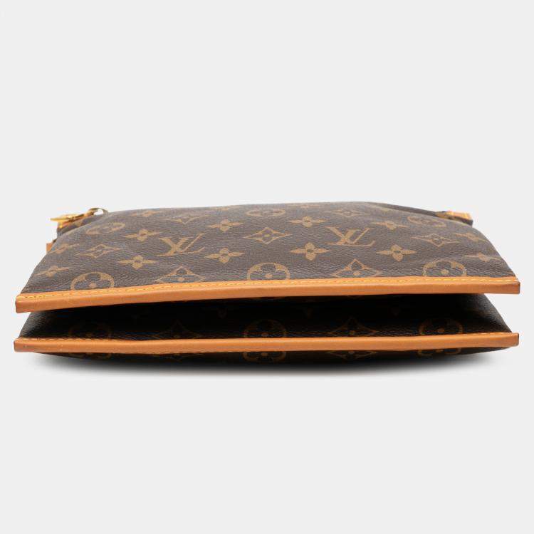 Pre Owned Louis Vuitton Brown Monogram Saumur Messenger PM