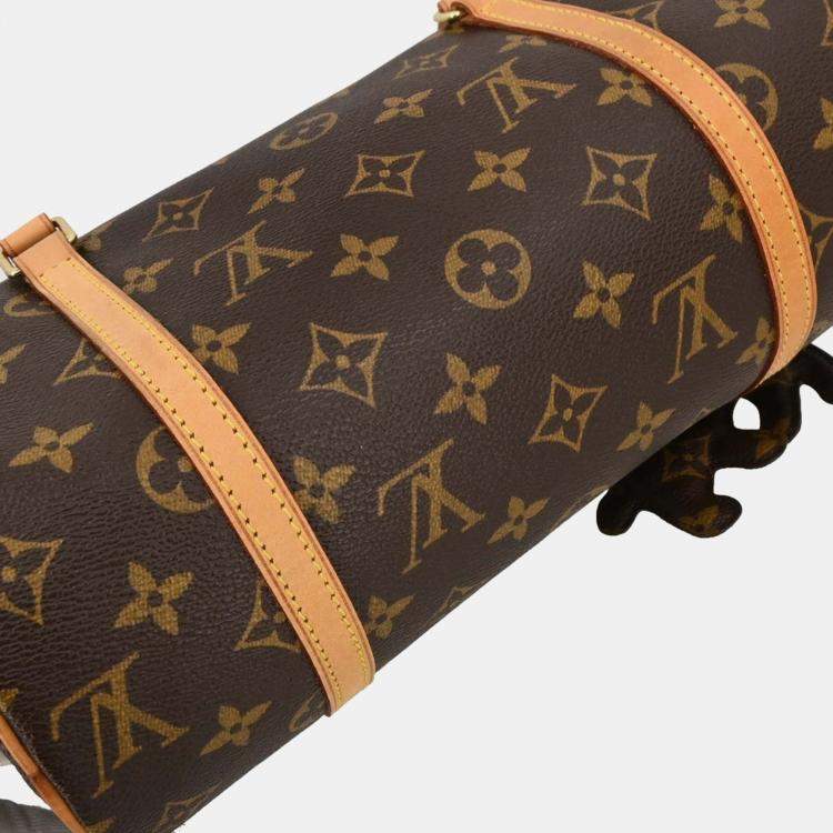 Pre Owned Louis Vuitton x Comme Des Garcons Monogram Papillon 26 Brown Monogram Canvas Top Handle Bag