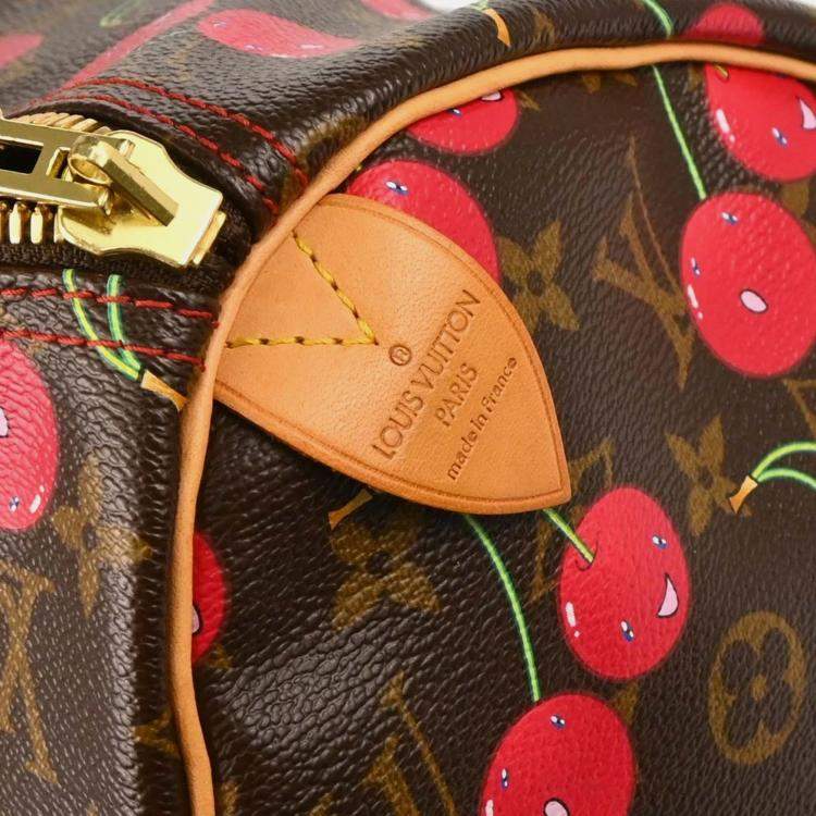 Pre Owned Louis Vuitton Keepall 45 Brown, Red, Green Monogram Canvas Duffel Bag