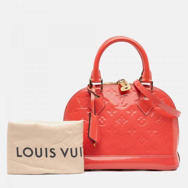Pre Owned Louis Vuitton Pink Monogram Vernis Alma BB