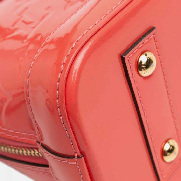 Pre Owned Louis Vuitton Pink Monogram Vernis Alma BB