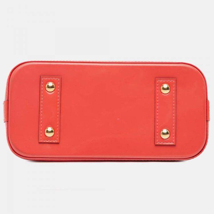 Pre Owned Louis Vuitton Pink Monogram Vernis Alma BB