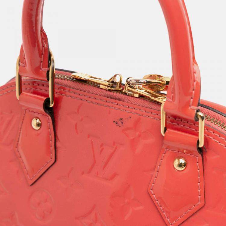 Pre Owned Louis Vuitton Pink Monogram Vernis Alma BB
