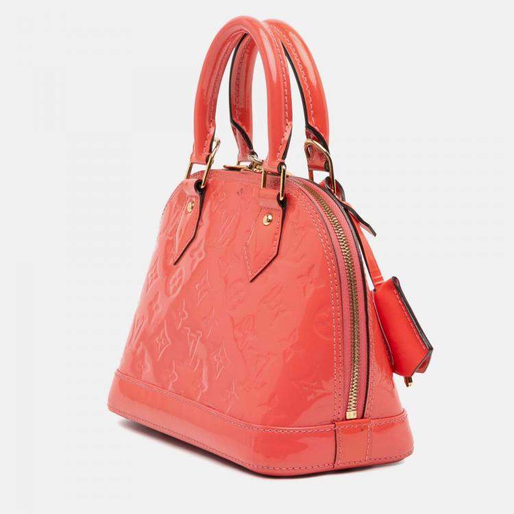 Pre Owned Louis Vuitton Pink Monogram Vernis Alma BB