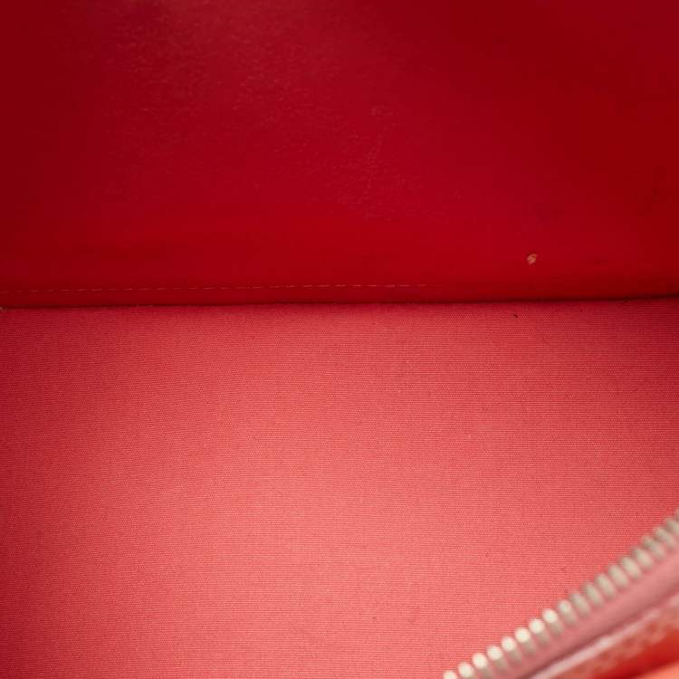 Pre Owned Louis Vuitton Alma PM Rose Litchi Monogram Vernis Bag